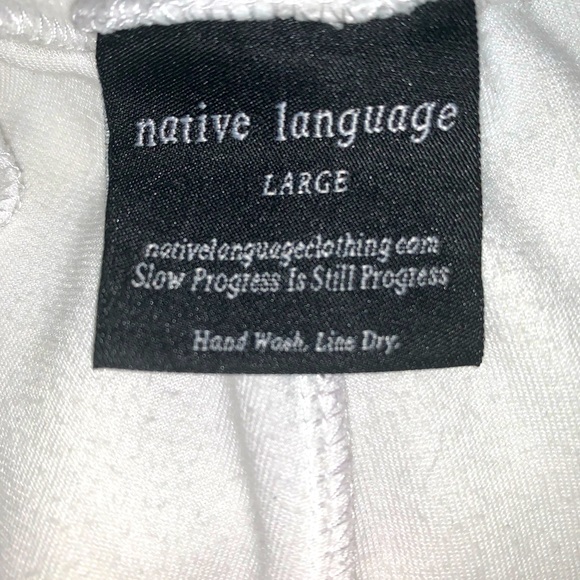 Velour Native Language white joggers. RARE - Picture 3 of 3